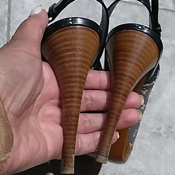 LOUIS VUITTON DENIM MONOGRAM HEELS SEXY  38 - Picture 4 of 9